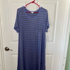 Brand new - Purplish blue stripped L Carly